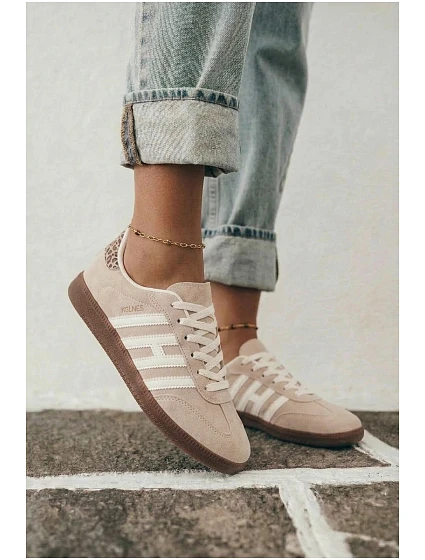 Dámske tenisky s remienkami, béžové, Chrissy