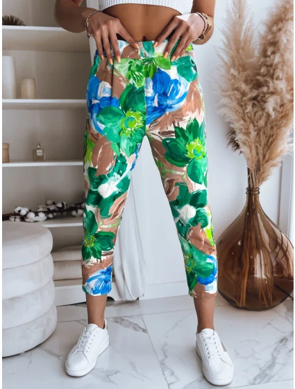 Dámské kalhoty FLOWER GARDEN zelené Dstreet model 21969449 - FashionStreet