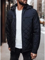 Kurtka męska przejściowa z kapturem granatowa FashionStreet TX4990 Kurtka męska przejściowa z kapturem granatowa FashionStreet TX4990