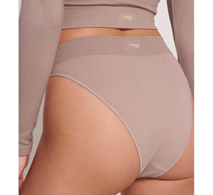 Dámske nohavičky EVER Infused Aloe High leg - FOGGY MAUVE - béžové 6116 - SLOGGI