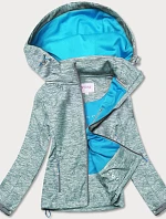 Dámska softshellová športová bunda sivomodrá (DW-21605)