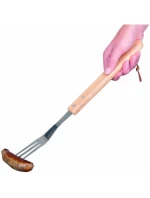 46 CM GRILOVACIA VIDLIČKA S DREVENOU RUKOVÄŤOU