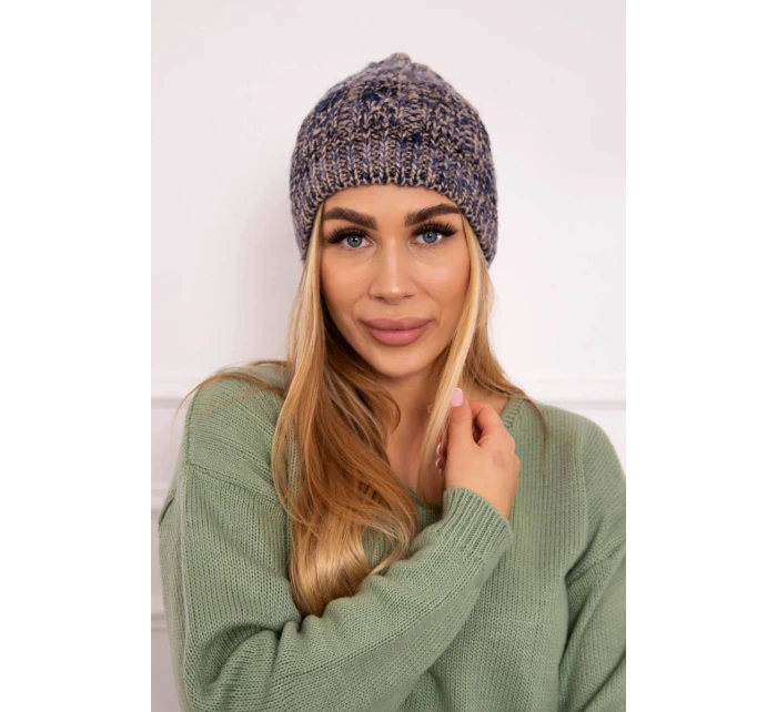 Fleecová čiapka Melisa K241 navy blue+blue