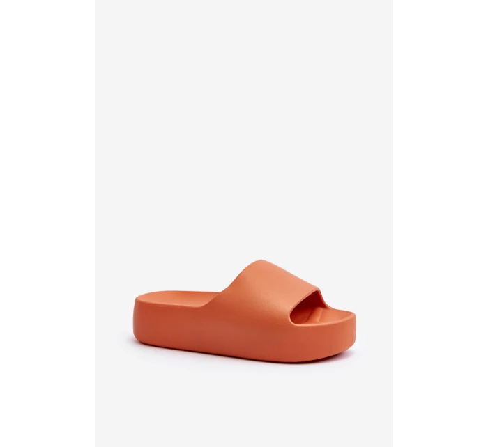 Damskie Klapki Na Grubej Podeszwie Pomarańczowe Oreithano Damskie Klapki Na Grubej Podeszwie Pomarańczowe Oreithano