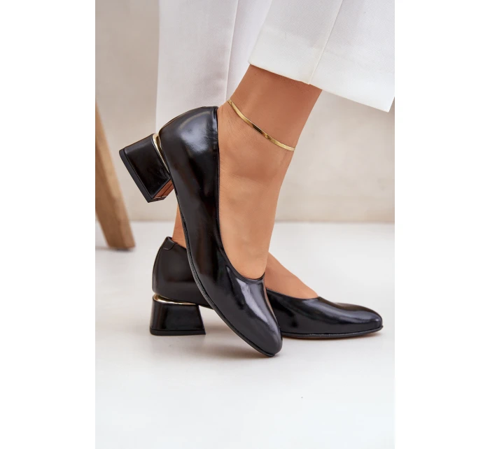 Kožené Lodičky Lewski model 21682441 Černé - Boto