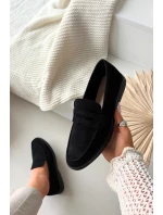 Dámské mokasiny z eko semiše černé model 21900403 - Boto