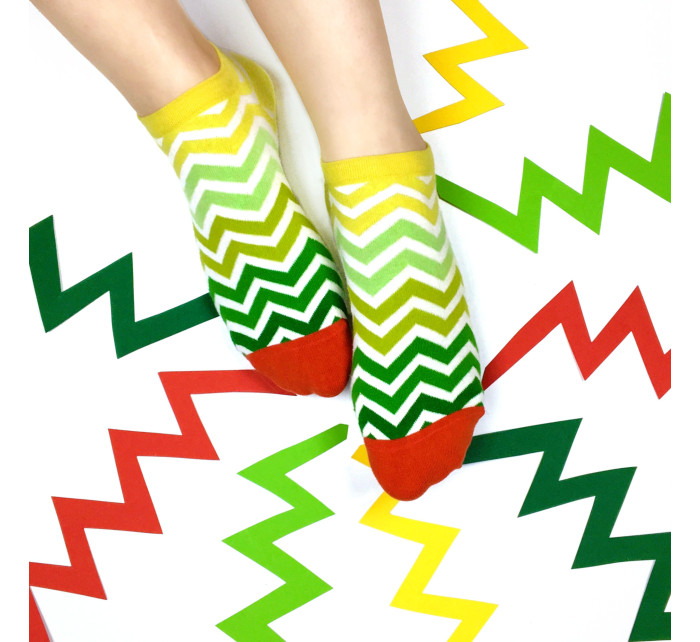 Banana Socks Ponožky krátke zelené pruhy