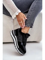 Dámske zateplené tenisky na platforme Big Star Black