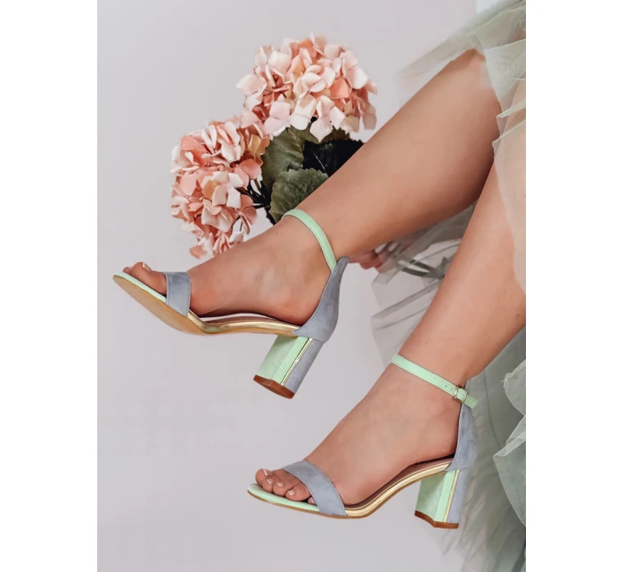 Dámske sandále na podpätku SOFHEELS blue FashionStreet ZY0794