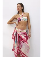 Plážové pareo MyWear - BIELA/RUŽOVÁ - TRIUMPH BIELA/RUŽOVÁ - TRIUMPH