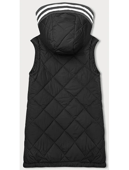 Černá vesta s ozdobnou kapucí model 18942036 - J.STYLE