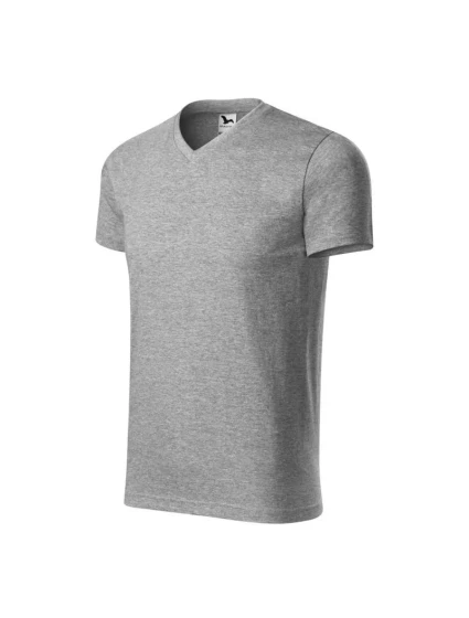 Těžké tričko s výstřihem do V M model 18688331 tmavě šedá melange - Malfini Těžké tričko s výstřihem do V M model 18688331 tmavě šedá melange - Malfini