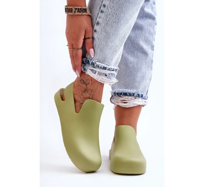 Modne Gumowe Chodaki Zielone Meriko Modne Gumowe Chodaki Zielone Meriko