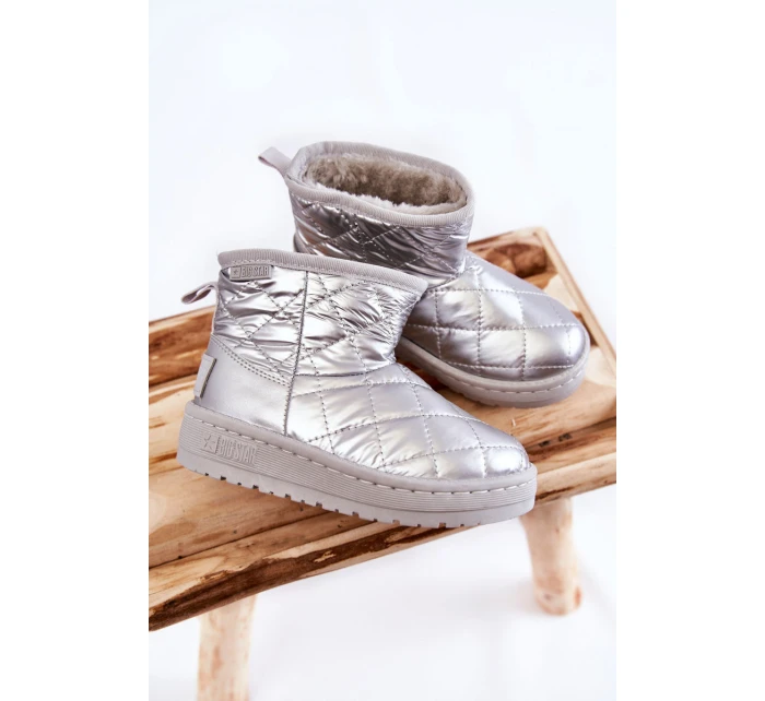 Dziecięce Ocieplane Botki Śniegowce Big Star KK374241 Srebrne Dziecięce Ocieplane Botki Śniegowce Big Star KK374241 Srebrne
