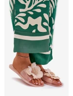 Transparentne Płaskie Klapki Damskie Ze Sztucznym Kwiatem Nude Vobetta Transparentne Płaskie Klapki Damskie Ze Sztucznym Kwiatem Nude Vobetta