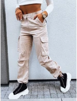 dámské padákové kalhoty světle béžové Dstreet model 21971068 - FashionStreet