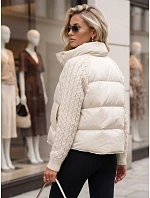Kurtka damska pikowana puchowa z   model 22346278 - FashionStreet