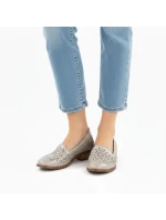 Dámské prolamované zlaté polobotky model 22015154 - Potocki Dámské prolamované zlaté polobotky model 22015154 - Potocki