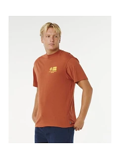 Pánske tričko RIP CURL Pacific Rinse Glass Off Tee, hnedé