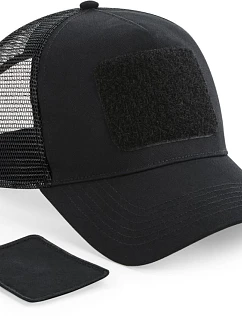 Beechfield B 641 5-panelová čiapka s klobúkom „Removable Patch Trucker“ 53.0641 čierna