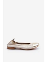 Kožené baleríny Zlaté model 21646187 - Zazoo