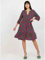 Šaty D73771M30214G zelené Šaty D73771M30214G zelené