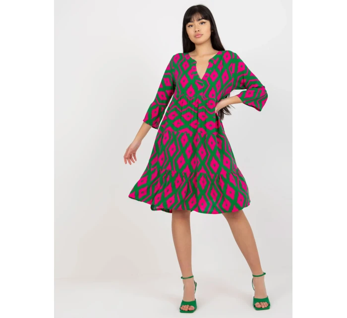 Šaty D73771M30214G zelené Šaty D73771M30214G zelené