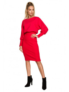 Pletené šaty v hladké červené model 18004239 - Moe