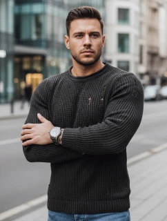 Pánsky tmavosivý sveter FashionStreet WX1990