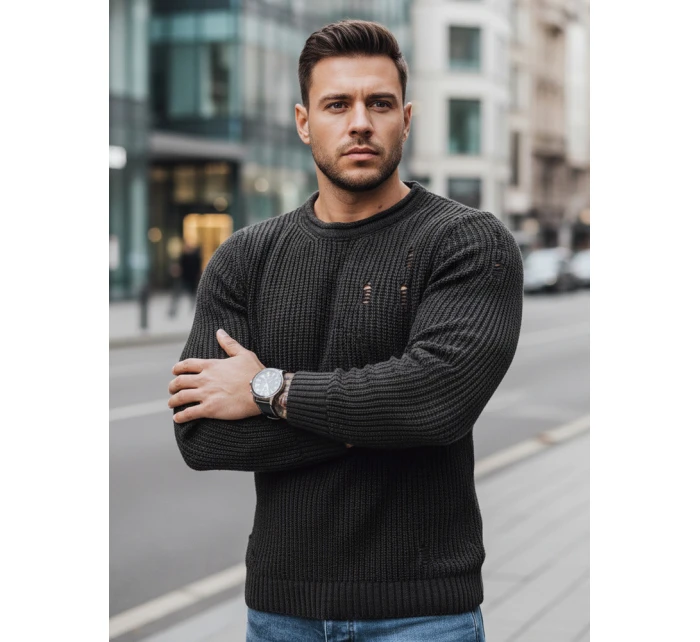 Pánsky tmavosivý sveter FashionStreet WX1990