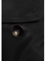 Čierne sako s podšívkou a klopami (1802#-1)
