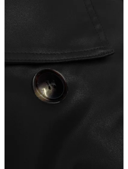 Černá bunda s podšívkou a s klopami model 19709816 - HONEY WINTER