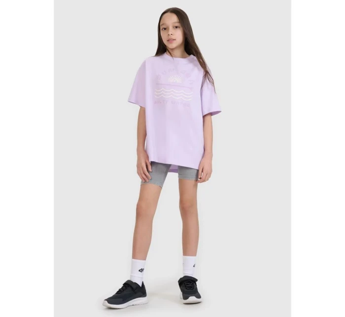 Dívčí tričko oversize s potiskem model 21436043 - 4F