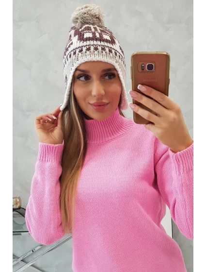 Dámská čepice s bambulí Rosa model 18752419 - K-Fashion