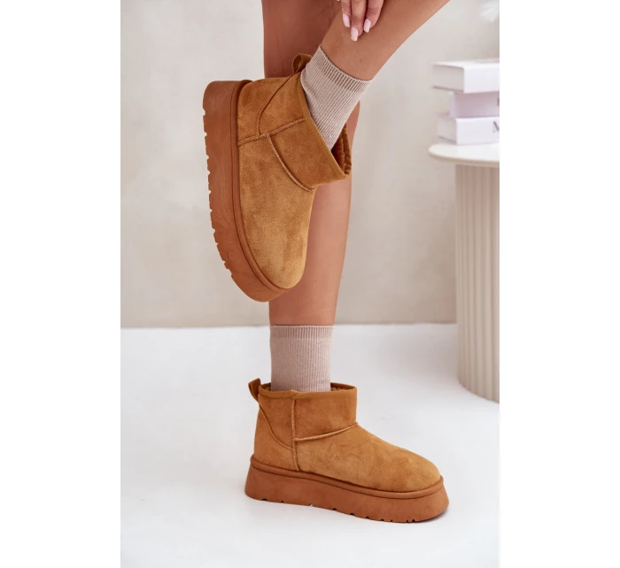 Nízké dámské sněhule na platformě s podšívkou Camel model 21673113 - EVENTO