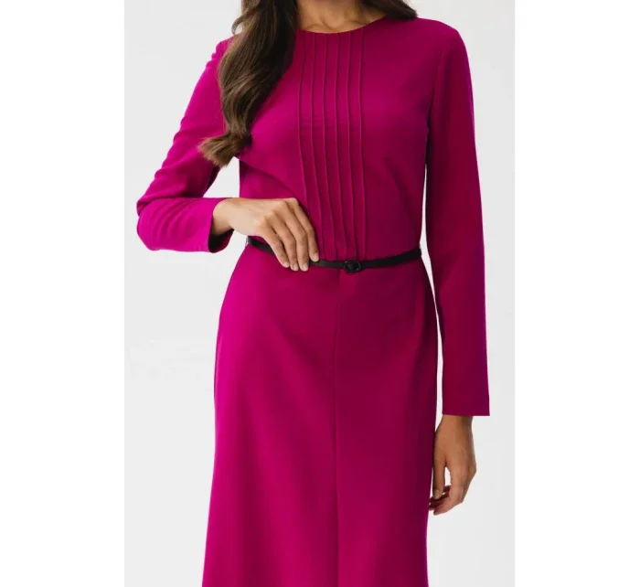 Šaty s předními švestka model 18882487 - STYLOVE Šaty s předními švestka model 18882487 - STYLOVE