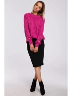 Dámsky sveter M539 fuchsiová - Moe