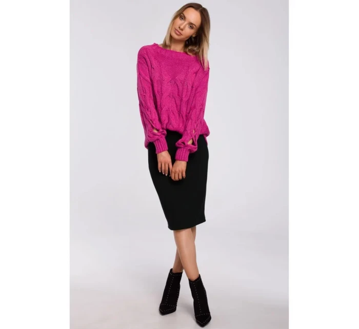 Dámsky sveter M539 fuchsiová - Moe
