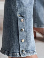 Dámské džínové kalhoty s páskem modré Dstreet model 21985346 - FashionStreet