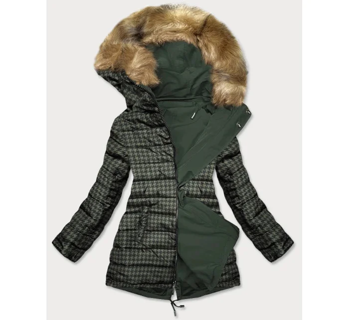 DWUSTRONNA DAMSKA KURTKA ZIMOWA KHAKI model 21243247 - MHM