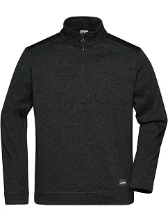 JN Pánská pracovní fleece bunda 1/2 zip Strong 02.0 black/black model 22492856 - Daiber