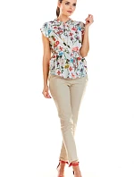 Dámska blúzka M194 Ecru s kvetmi - Infinite You