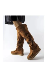 Čižmy na klinovom podpätku model 205790 Solea