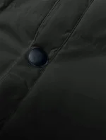 Dámská péřová vesta v army barvě se stojáčkem model 18914603 - J.STYLE Dámská péřová vesta v army barvě se stojáčkem model 18914603 - J.STYLE