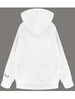 Hrubší bílá dámská klokaní mikina model 19742920 - MADE IN ITALY