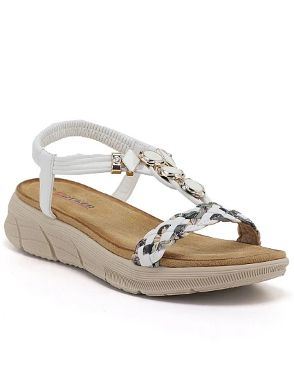 Bílé dámské sandály Artiker na podpatku model 22129993