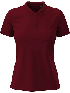 Stretch Polo Women Dámské elastické piqué polo z těžké bavlny model 22478489 bordeaux - Stedman