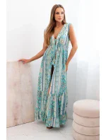 Dámsky bavlnený plášť do dažďa so zaväzovaním v páse tyrkysový