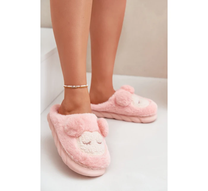Ciepłe Futrzane Kapcie Damskie Różowe Jozelinetta Ciepłe Futrzane Kapcie Damskie Różowe Jozelinetta