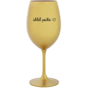 ÚKLID POČKÁ - zlatá sklenice na víno 350 ml